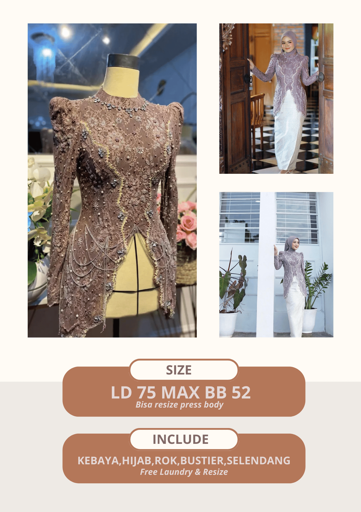 Kebaya Anona Mauve